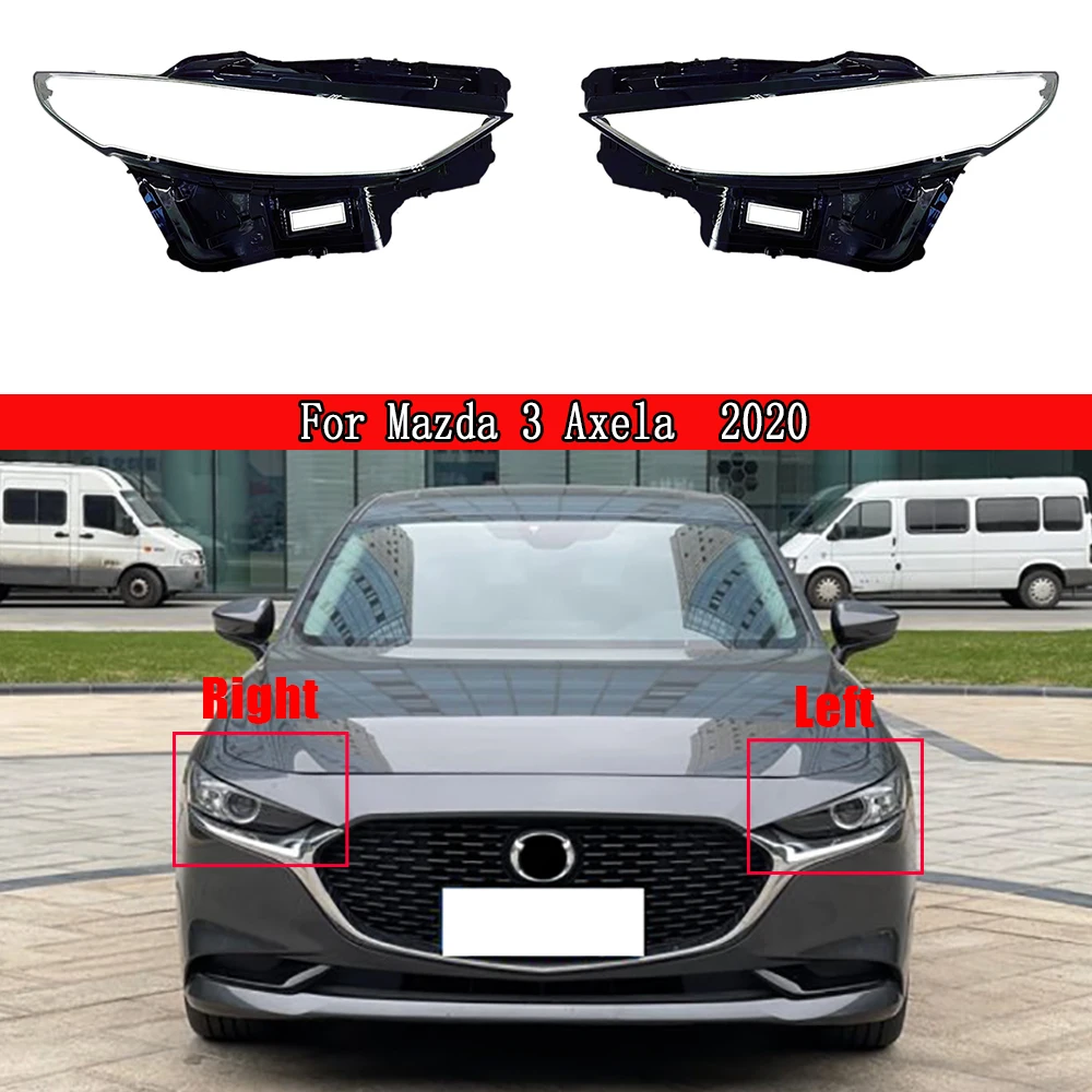 

For Mazda 3 Axela 2020 2021 Front Headlamp Cover Transparent Headlight Shell Lens Plexiglass Replace Original Lampshade