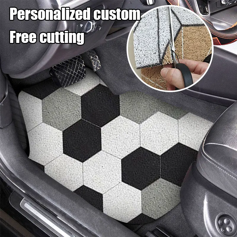 Personalized Cutting PVC Silk Loop Mat Any Car Floor Mats Cuttable Shape Car Floor Carpet Accessories Outdoor Dust-proof Doormat