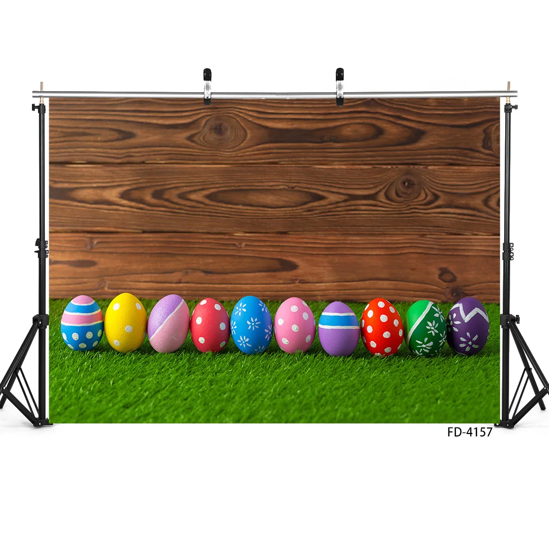 Easter Eggs Grass Wooden Wall Photography Backdrop Customized Background Photo Studio for Children Baby Family Party Photophone