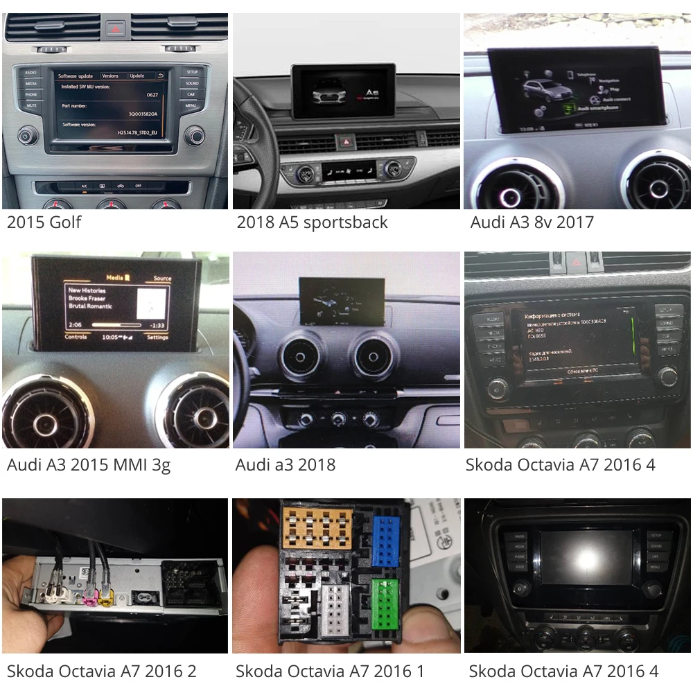 SINOSMART CanBus Reversing Dynamic Trajectory Parking Camera for Skoda Octavia Seat Golf Tiguan Audi A1 A3 A5 Q5 Q2 Q3 Q7 MQB