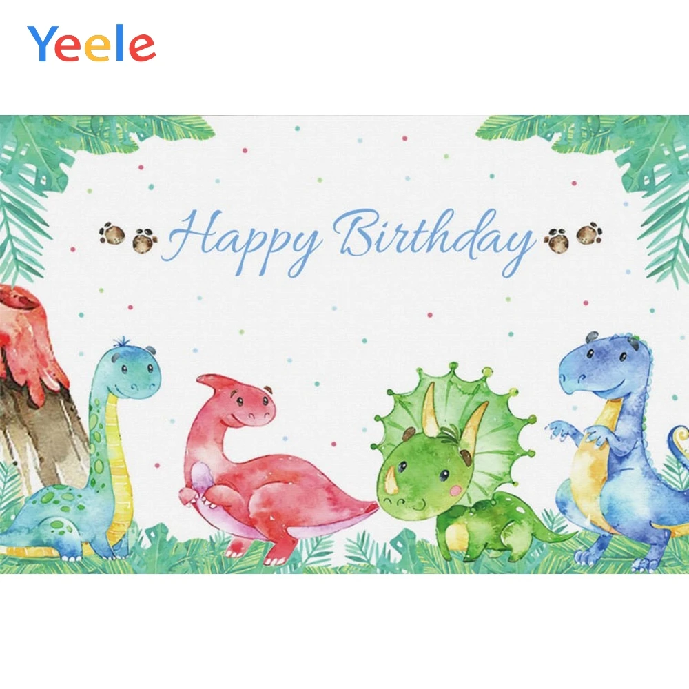 

Jungle Forest Dinosaur Safari Animals Newborn Baby Birthday Party Backdrop Vinyl Photography Background For Photo Studio Shoot