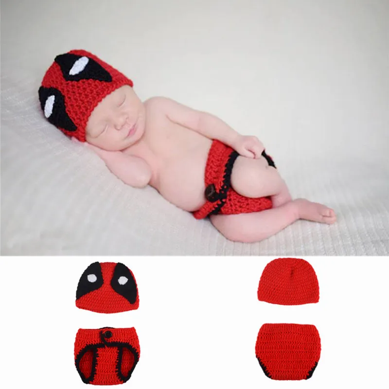 Crochet Knit Newborn Baby Costume Girls Boys Photography Props Accessories Infant Handmade Clothes Toddler Coming Home Outfits