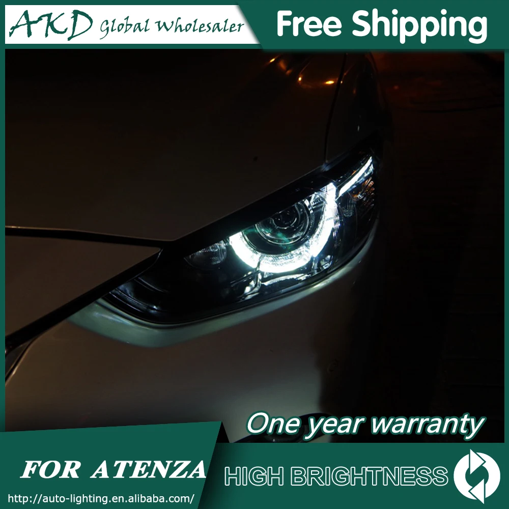 Headlights For Mazda 6 Atenza 2013-2017 DRL Daytime Running Lights Head Lamp LED Bi Xenon Bulb Fog Lights Car Accessories