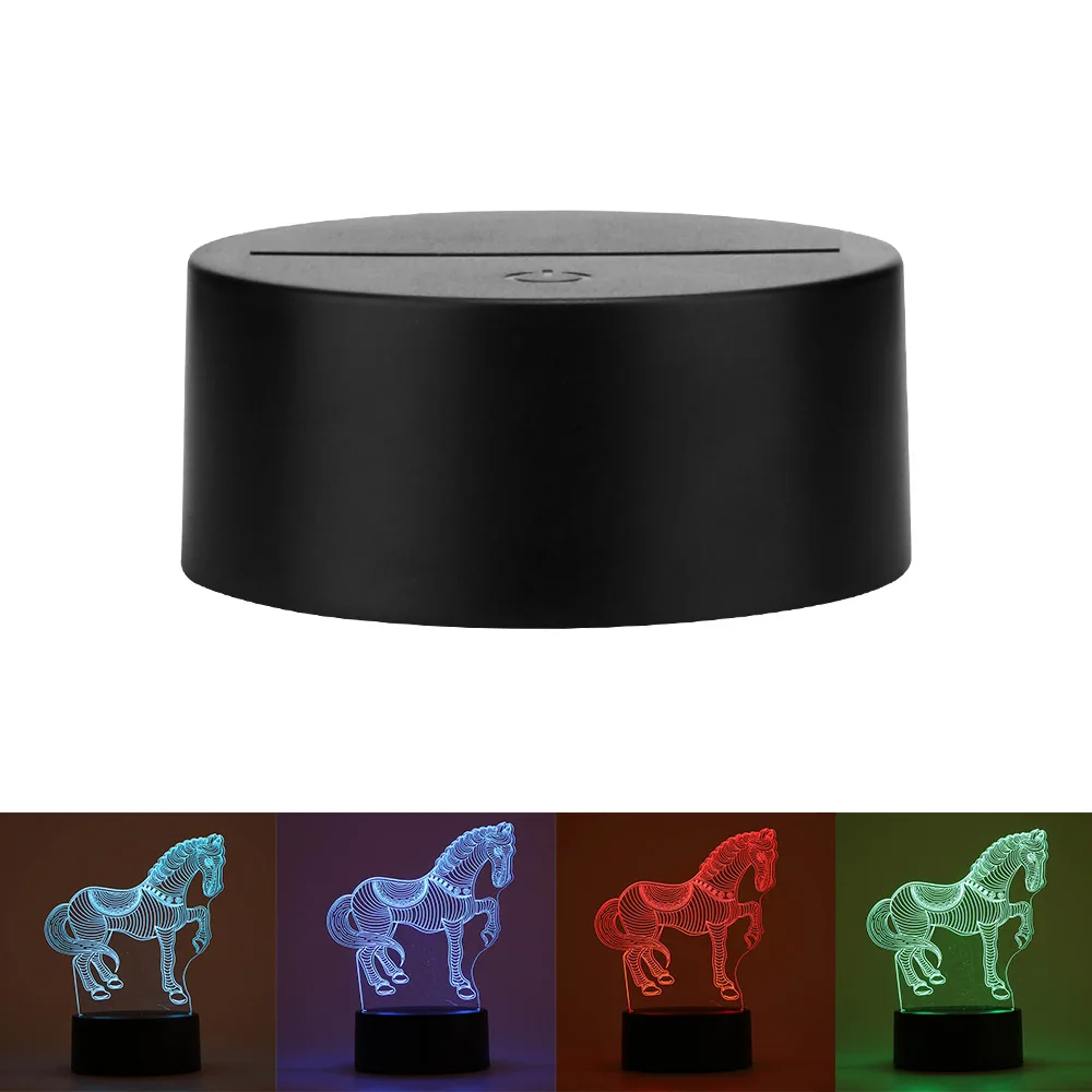 5/10/15PCS USB Cable Touch 3D LED Light Holder Lamp Base Night Light Replacement 7 Color Colorful Light Bases Table Decor Holder