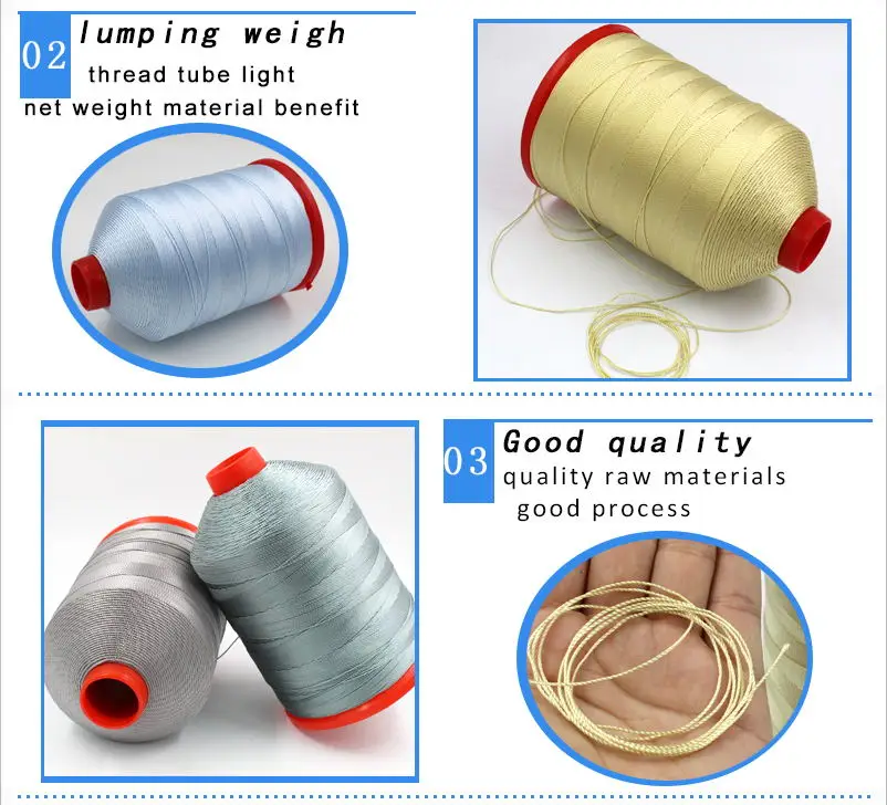 210D/12 Polyester-Nähgarn für Nähmaschine, Leder, Zelt, Jeans, Denim-Strickzubehör, Verkleidung 0,8 mm – Detail 2