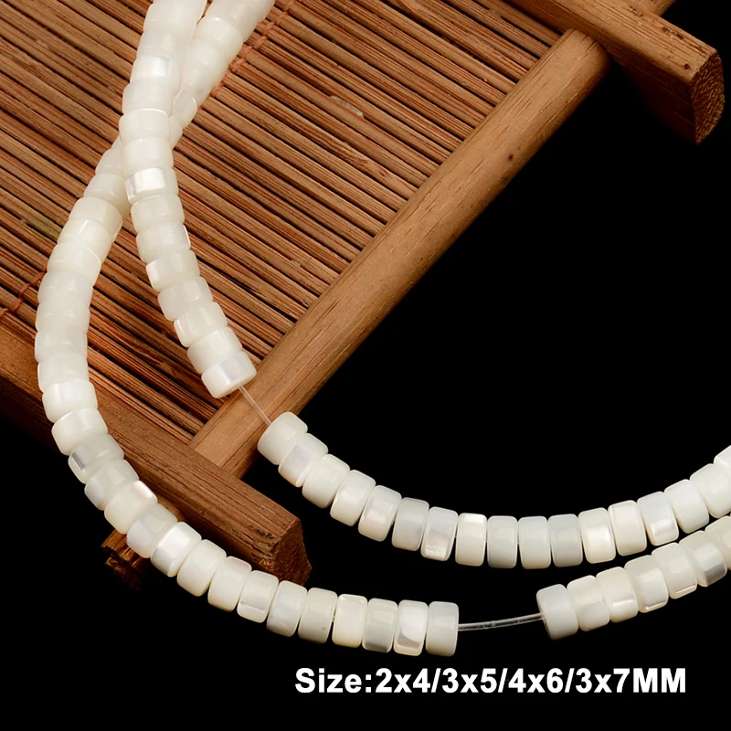 

High Quality White Tubular Loose Spacer Beads Natural Stone Beads For Jewelry Making Charms Pendant Women Accessories