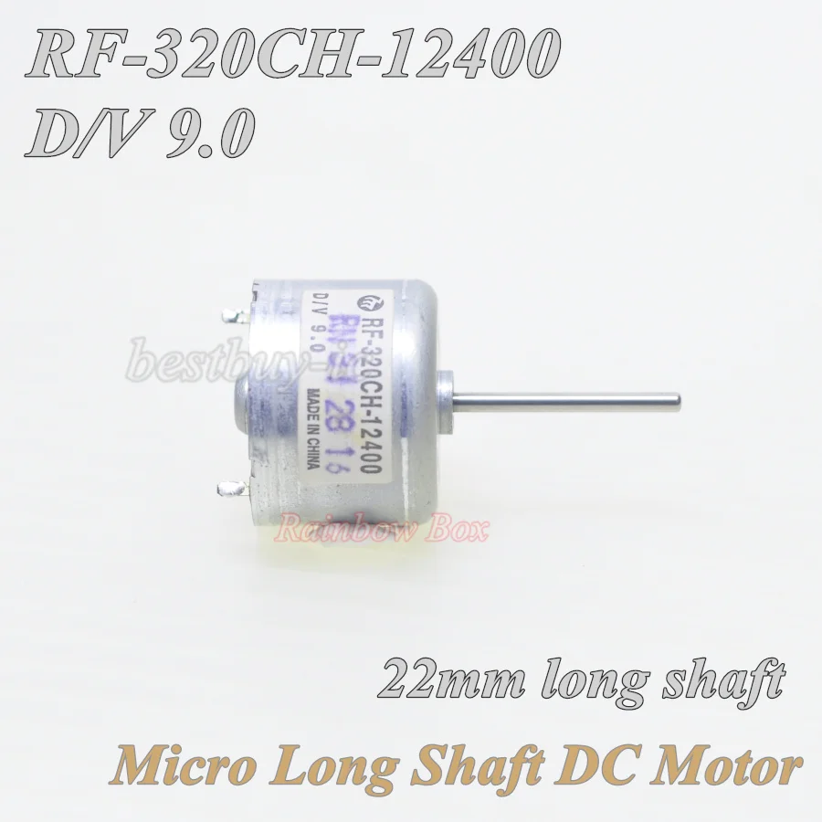 Miniature Long Axis Motor RF-320CH-12400 Motor 310 Series 3.0V-9.0V DC Motor 22MM long shaft