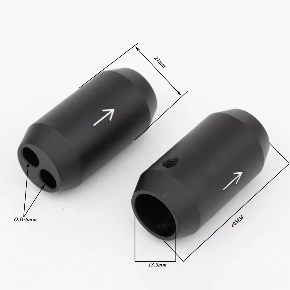 HIFI аудиоштаны 2x 6 мм отверстия Y сплиттер RCA, кабель динамиков кабель штаны аллюминиевый 21 мм до 2*7 мм с стрелкой