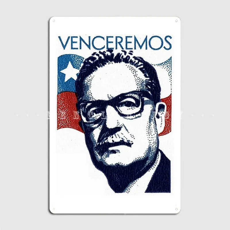 Salvador Allende Metal Sign Cinema Living Room Kitchen Vintage Mural Painting Tin Sign Poster