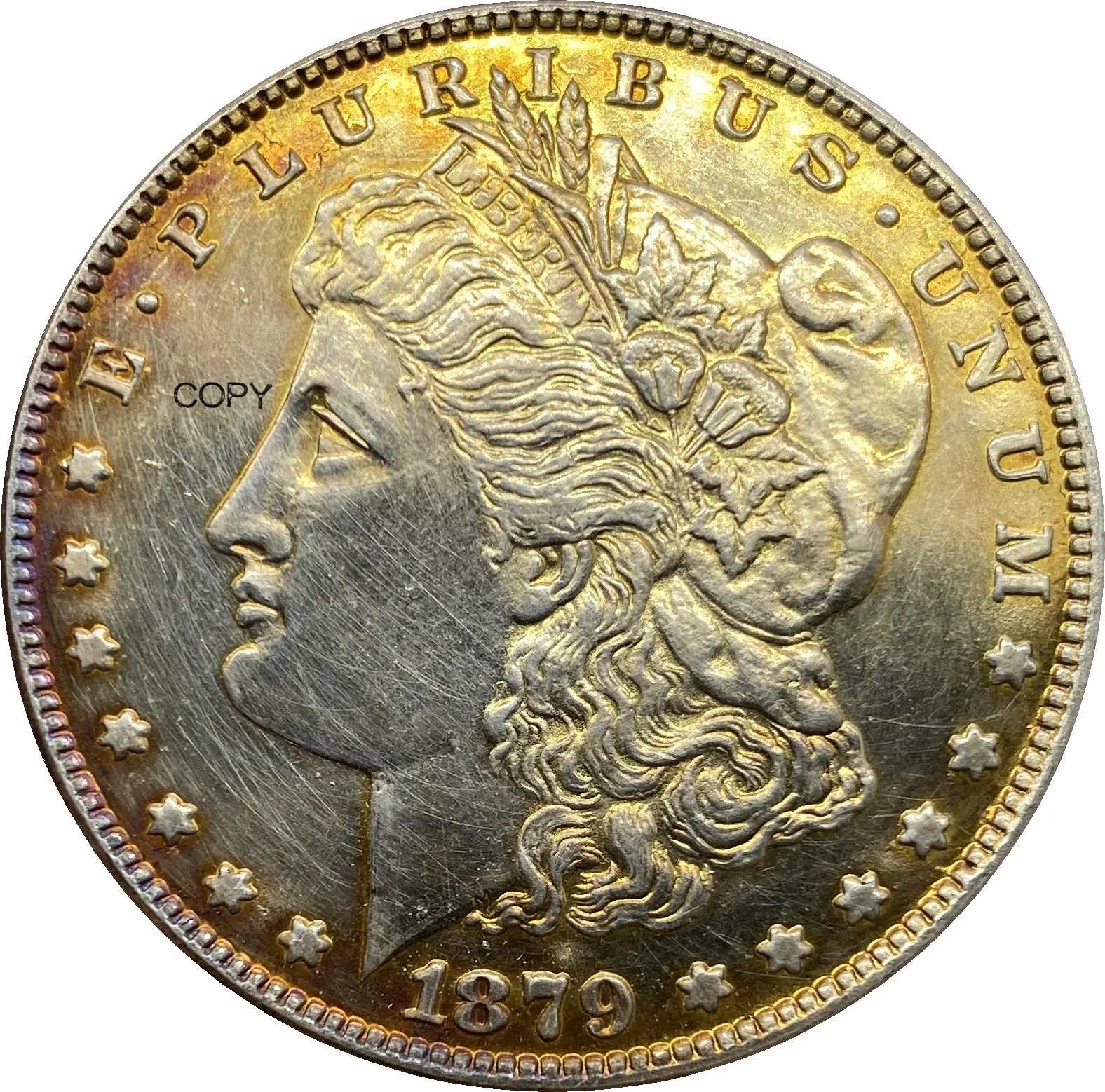 United States 1879 S Morgan One Dollar US Coin Cupronickel Plated Silver Morgan Silver Dollor Coins