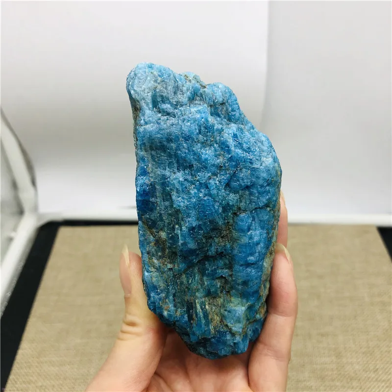 Natural Raw blue apatite stone mineral stone specimen