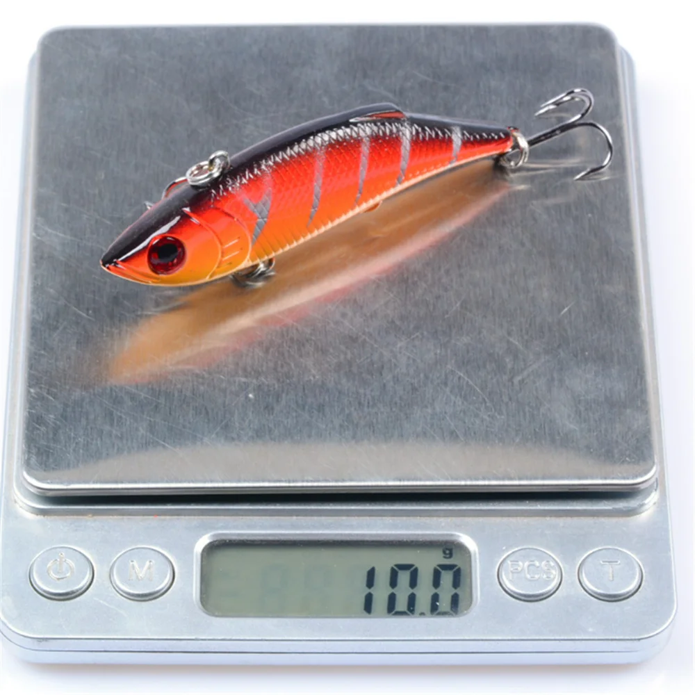 1Pcs VIB Hard Fishing Lure 7cm 10g Sinking Vibration Rattling Crankabit Wobblers Artificial Bait Bass Carp Tackle 3D Eyes