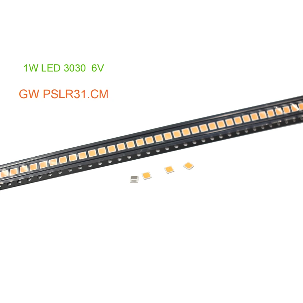 

High Efficacies Color Quality Long Lifetimes Mid-power 1W LED 3030 6V 3000K 4000K 5000K 80Ra 90Ra for Downlights Spotlights