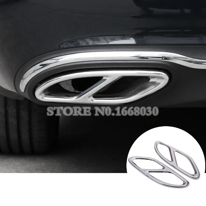 

Rear Exhaust Muffler Tail Pipe Cover Trim 2pcs For Benz E Class W212 S212 2014-2015 Car accesories interior Car decoration