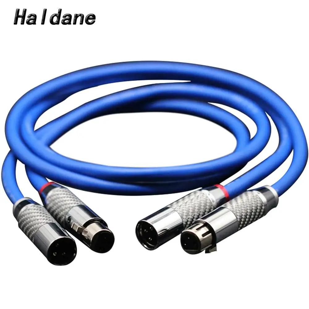 

Haldane Pair HIFI CARDAS Clear Light XLR Balanced Cable Amplifier DVD Player Interconnect Audio Cable with Carbon fiber 3pin XLR