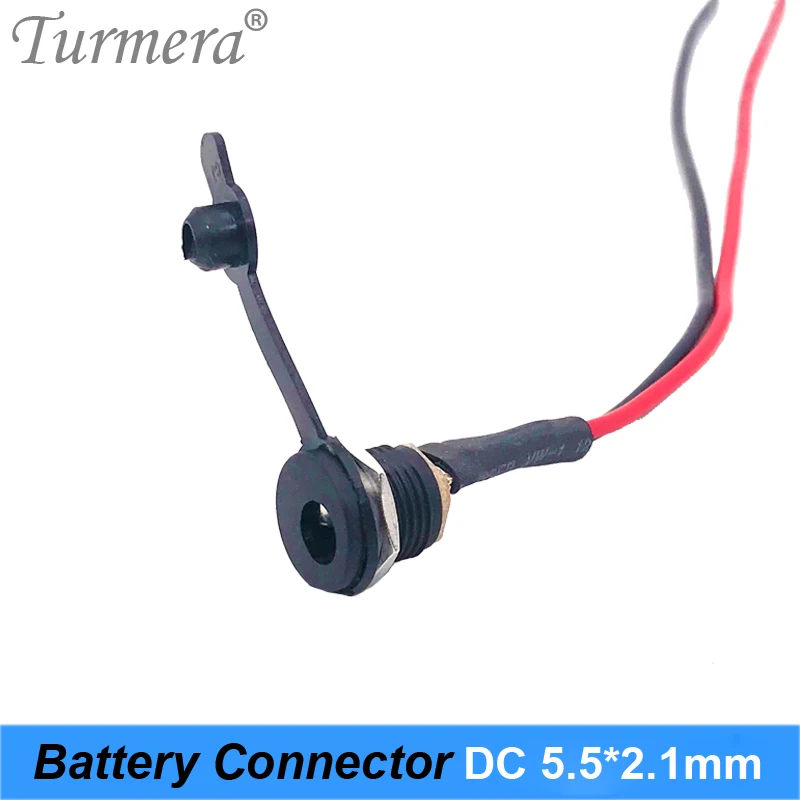 Battery DC Power plug connector for diy dc waterproof jack connector DC022B 5.5 X 2.1 mm with Wire Turmera NWE  DEC27