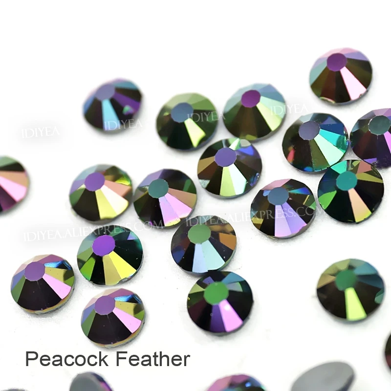 Metallic colors SS6-SS30 strass hot fix rhinestones flat back crystals stone for needlework diy garment wedding diamond glitters