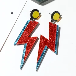 YAOLOGE 2024 long Lighting Dangle Resin Red Blue Earrings Party Jewelry Accessories Handmade Fashion Acrylic Earrings For Women