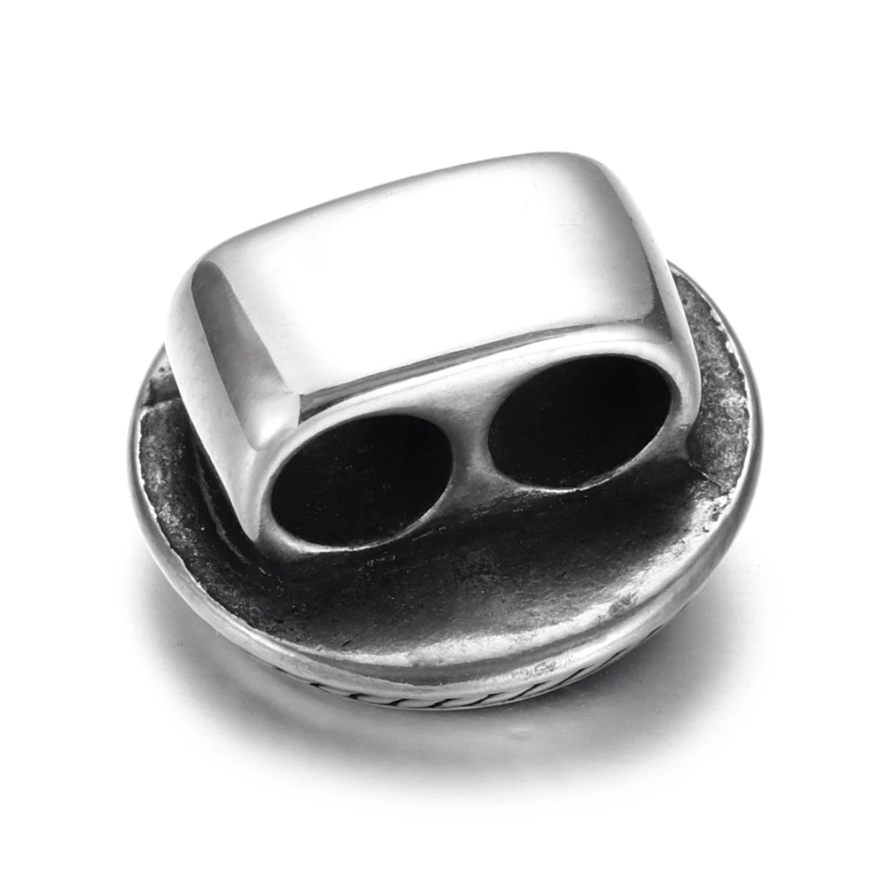 Stainless Steel Beads Double Hole 5mm Star Polished Slider Bead Accessories Slide Charms for DIY Bracelet Jewelry Making