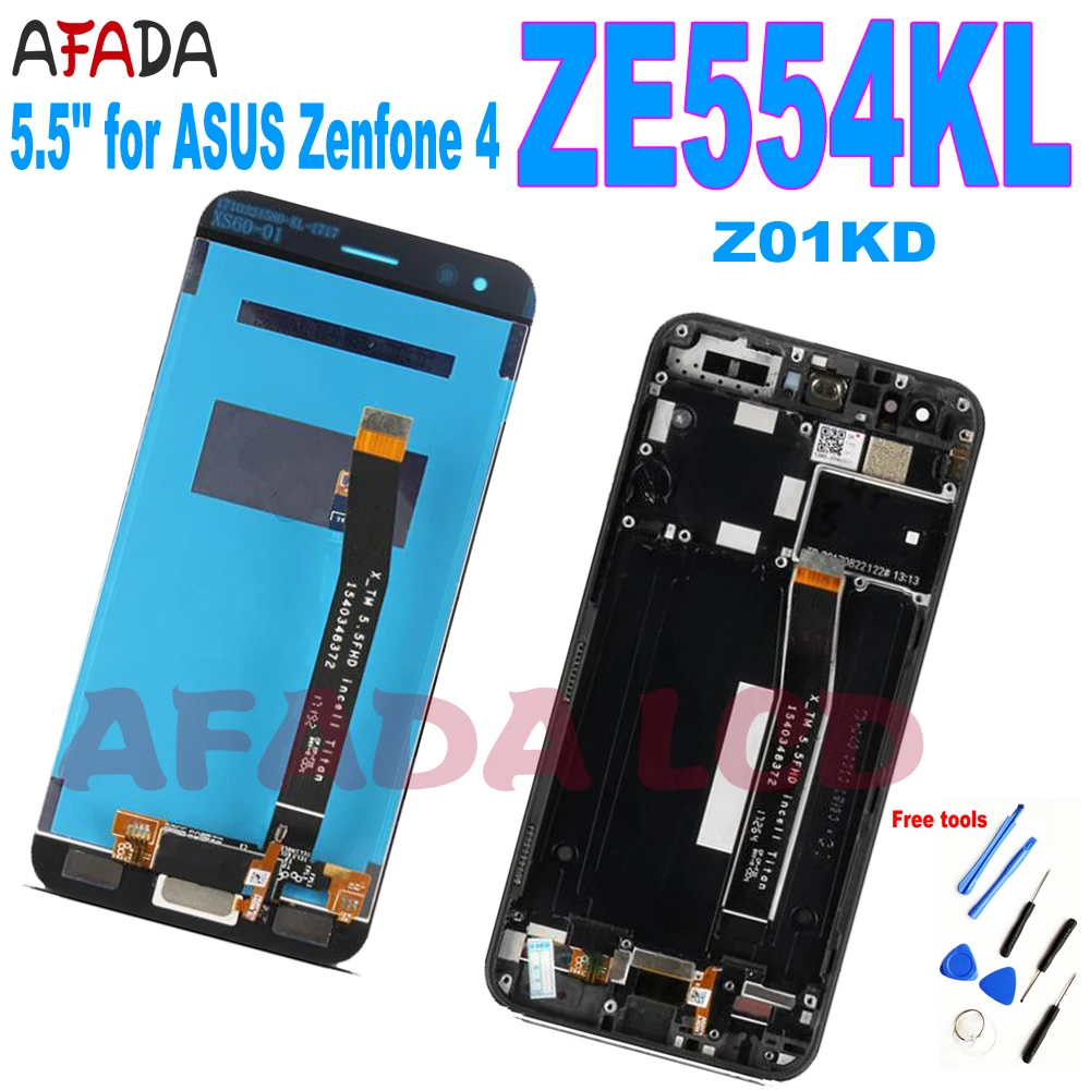 

Replacement LCD 5.5'' For ASUS Zenfone 4 ZE554KL Z01KD LCD Display Touch Screen Digitizer Assembly Parts with Frame