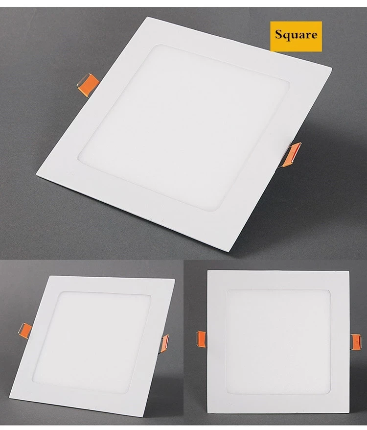 Recessed LED Panel Light, 3W, 6W, 9W, 12W, 15W, 18W, 25W, Indoor LED Ceiling Down Light, AC110V, 220V, Driver Incl