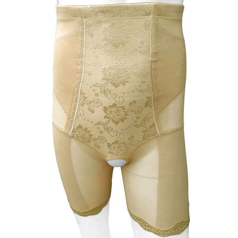 Sous-vêtement en dentelle sans entrejambe pour homme, short de compression, taille haute, entraîneur, ventre amincissant