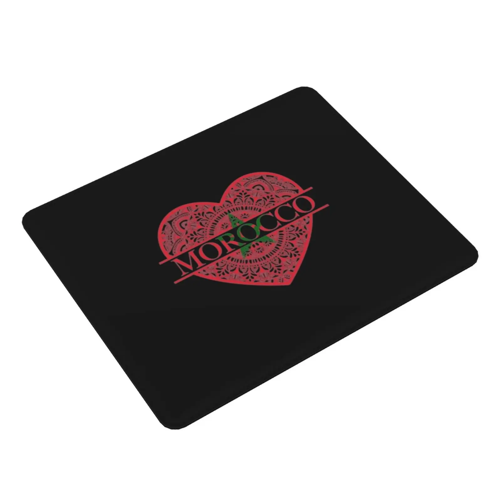 I Love Morocco Heart Mandela Flag Of Morocco-Gift For Moroccan From Morocco Mouse Pad DIY Print