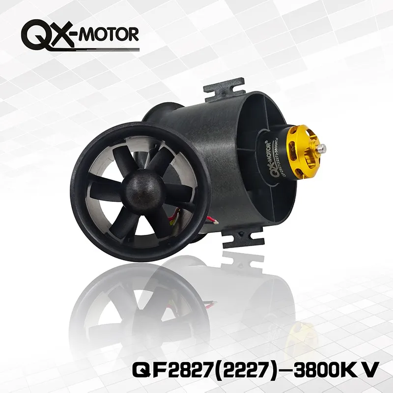 SISTEMA DE VENTILADOR DE QX-MOTOR con conducto, EDF de 30mm / 64mm/70mm, motor sin escobillas, avión jet