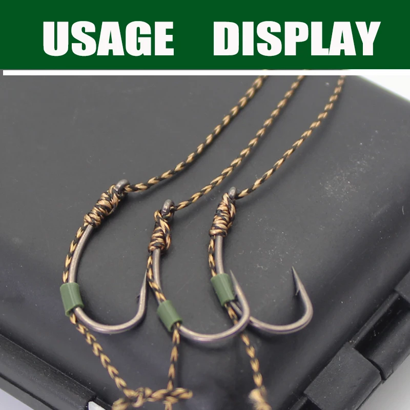 Carp Fishing Line Soft Hook Link Uncoated Braid Camo Brown