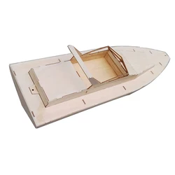 All Wooden Empty Ship Remote Control Ship Model Manual Assembly Kit DIY Fast Assault Pump Jet Build for RC Hobby Collection Gift