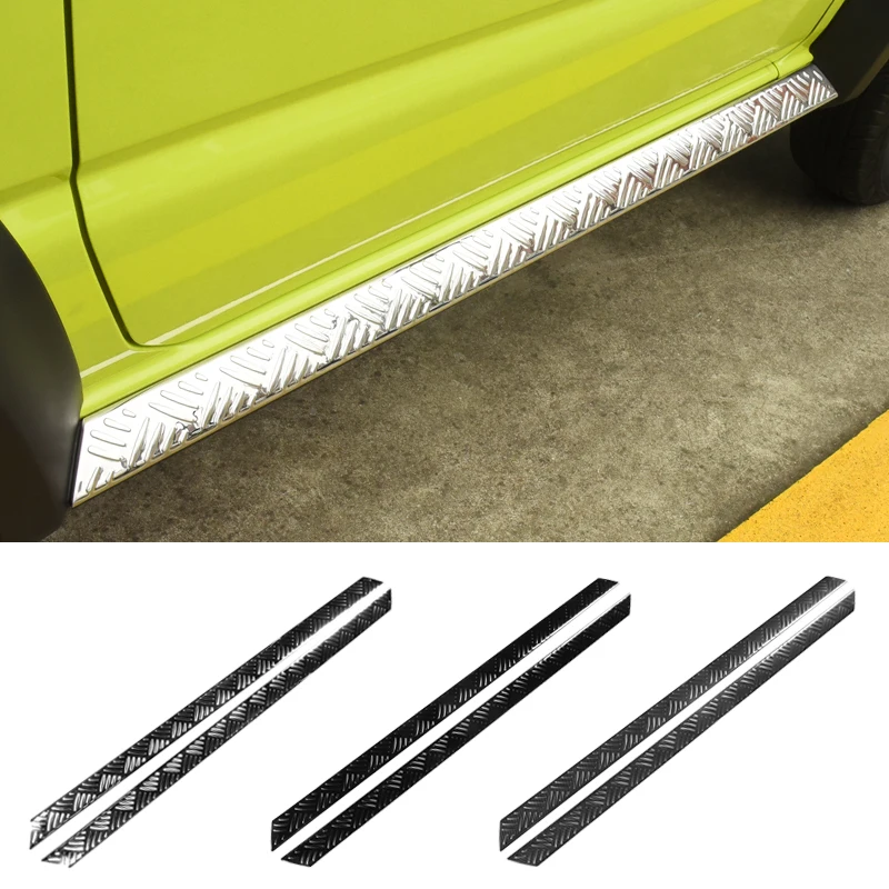 

304 Stainless Steel Car Body Kit Side Skirt Door Sill Scuff Plate Protective for Jimny 2019+ JB64 JB74 Accessories