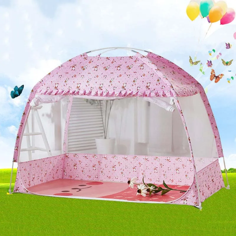 

Baby Mosquito Net Portable Infant Crib Tent Folding Mongolian Yurt Mosquito Netting Children Cartoon Canopy Encrypted Mesh