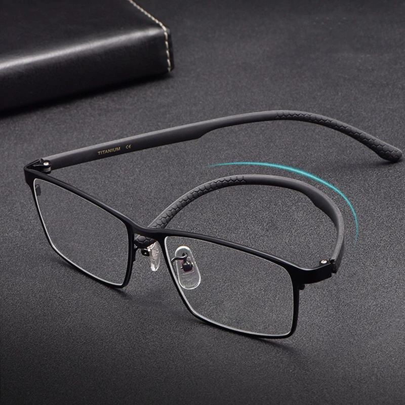 New Men's Pure Titanium Glasses Frame Business Ultralight Full Frame Glasses Optical Glasses Frame Prescription Glasses