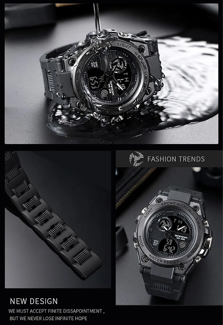 SANDA G Style Men Digital Watch Date Military Sports Watches Waterproof Electronic Wristwatch Mens Clock Orologio Da Uomo 739