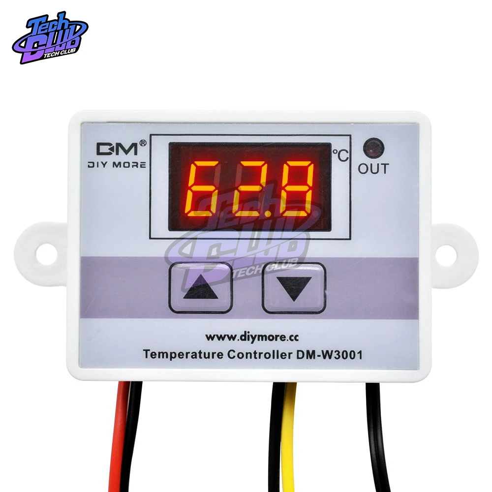 W3001 DC 12V 24V Digital LED Temperature Controller For Incubator Cooling Heating Switch Thermostat Waterproof Probe NTC Sensor