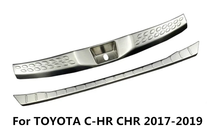 Car Rear Trunk Door Sill Scuff Plate Entry Guards Cargo Step For 17-19 TOYOTA C-HR CHR 2017 2018 2019