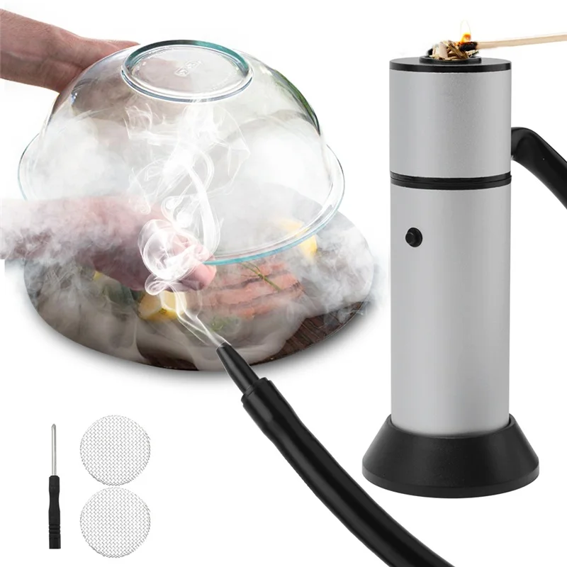 

1 Set Food Smoking Gun Smoker Generator Portable Molecular Cuisine Meat Burn Smoke Cooking for BBQ Grill Smoker Wood