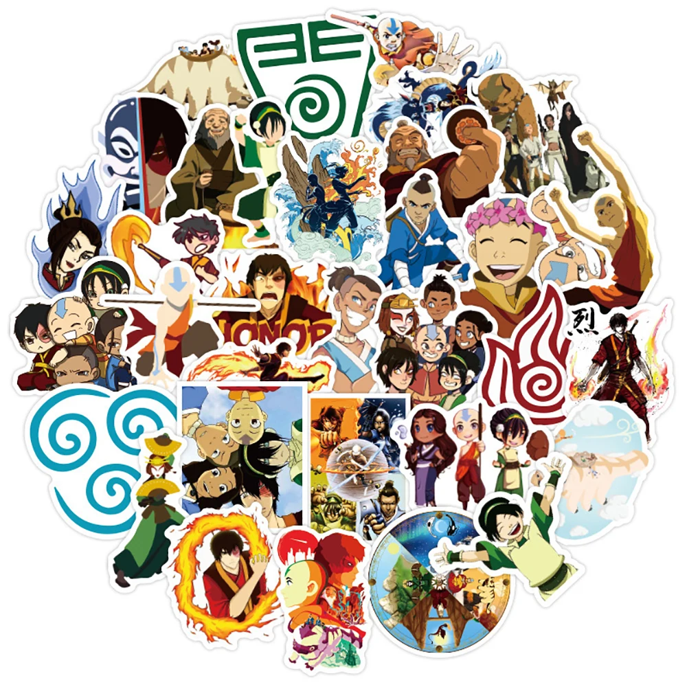 10/30/50PCS Avatar The Last Airbender Anime Stickers Skateboard Guitar Laptop Motorcycle Luggage Classic Toy Sticker for Kid