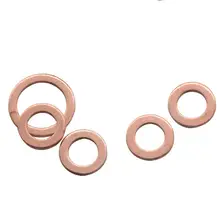 Copper Flat Washers 10x14x1mm Pack of 10 #5