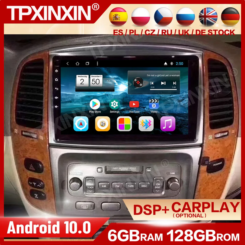 Multimedia Android Player Auto Car Radio Stereo For Lexus LX470 LC100 2003 2004 2005 2006 2007 CAR GPS Video Receiver  Head Unit