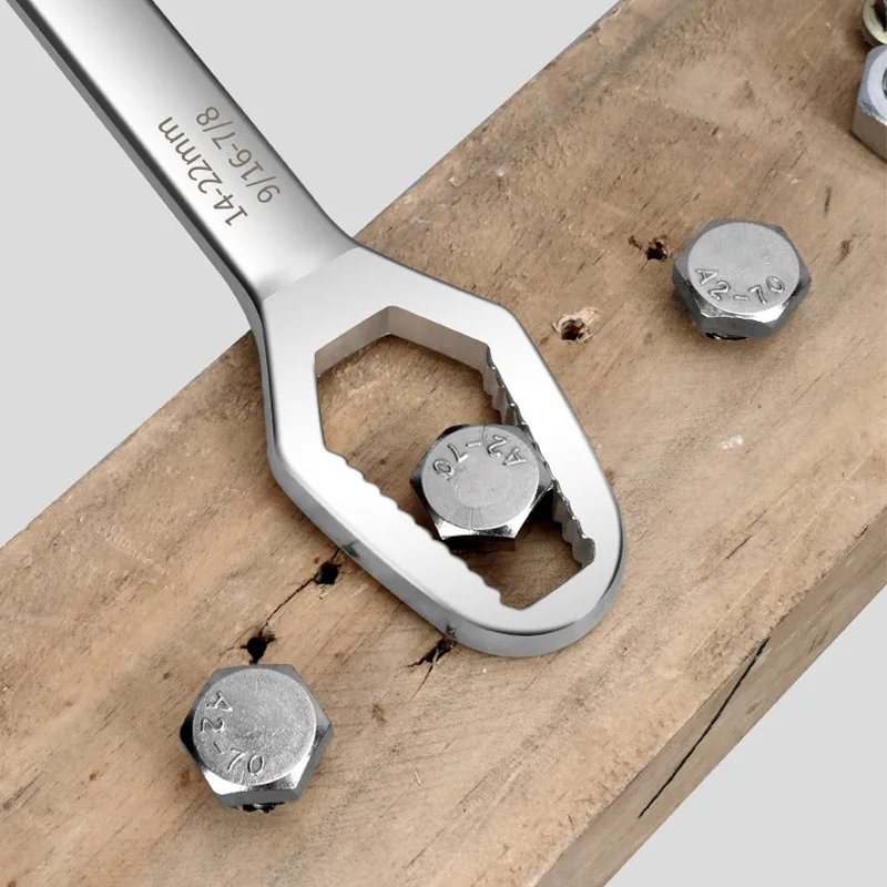 Chiave universale Torx chiave per occhiali regolabile chiave a cricchetto da 8-22mm per strumenti di riparazione per auto da moto da bicicletta