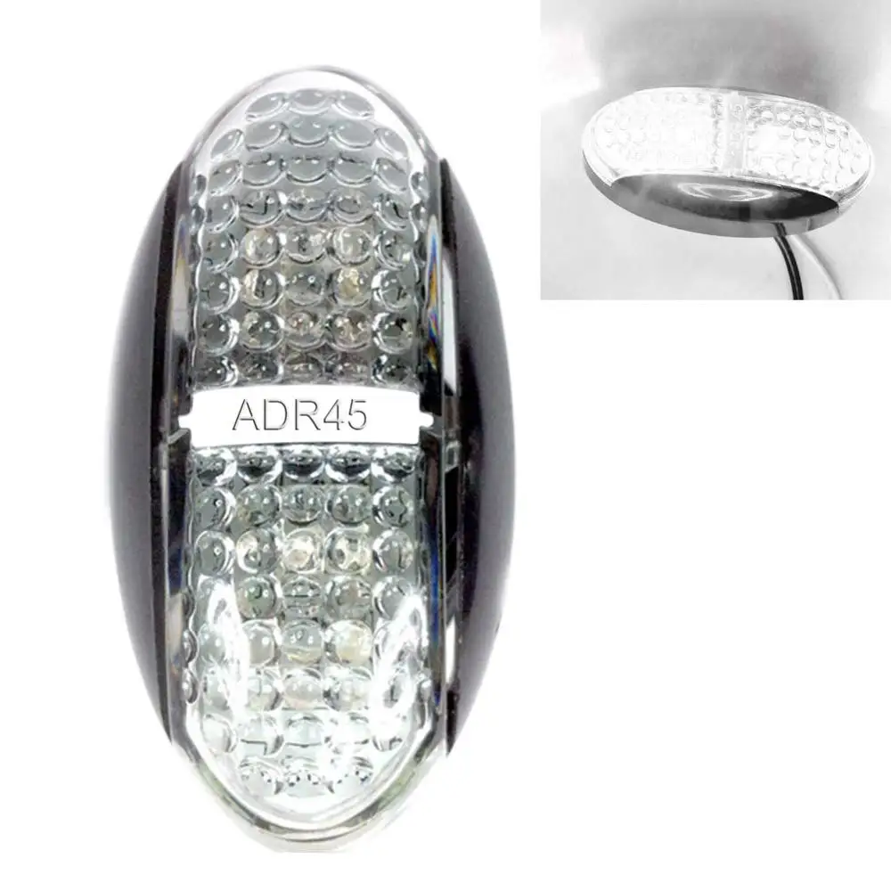 10Pcs เครื่องหมายด้านข้างแผ่นเรืองแสงด้านหลัง4Led รถบรรทุก Clearance รถพ่วง Camper Amber/สีแดง/สีแดงและ Amber/สีขาว