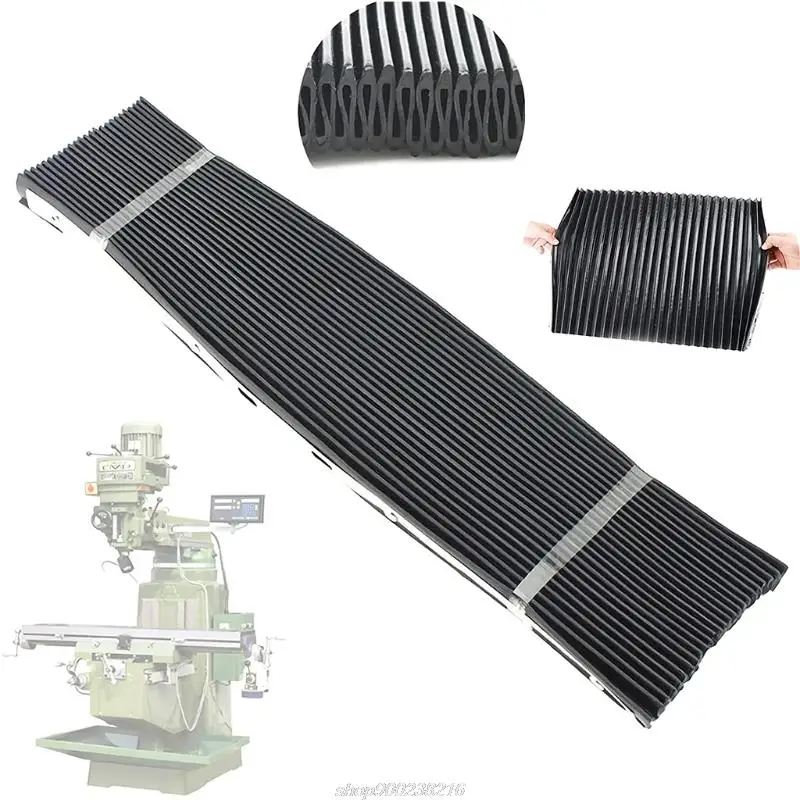 Practical CNC Machine Black Rubber Accordion Pleats Shield Cover Milling Machine Part Suitable for 3# 4# O29 21 Dropship