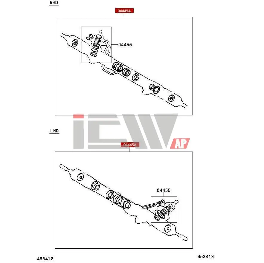 Power steering Rack repair gasket Kit For 1998-2007 LEXUS LX470 UZJ100 FZJ100