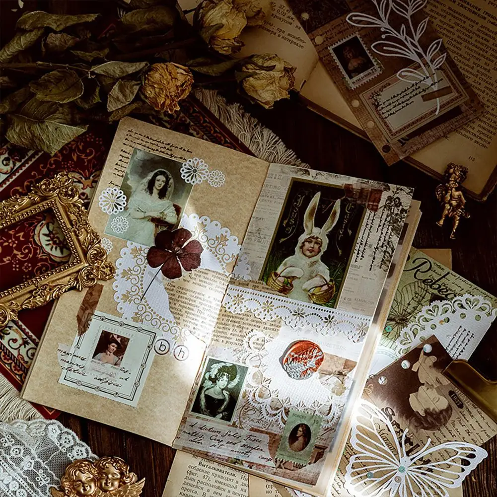 10ชิ้น/เซ็ต Scrapbooking Pad ที่ละเอียดอ่อน Art Craft Leave ผีเสื้อกระดาษลูกไม้รูปแบบการ์ดกระดาษ