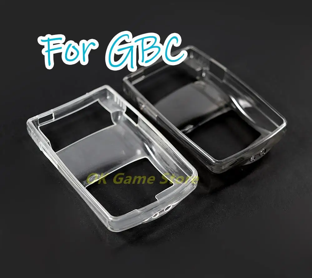 50pcs/lot Clear protective shell case for GBC console protection transparent TPU shell case cover for Gameboy Color console