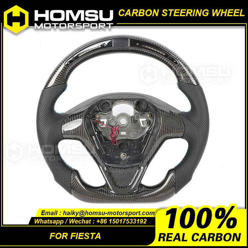 

Private custom gloss carbon fiber steering wheel for ford fiesta Available for all car models