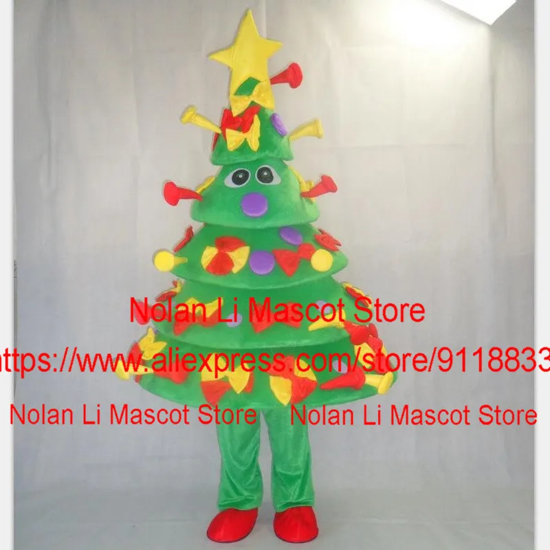 Christmas Tree Mascote Traje para Adultos, Crayon Cartoon Set, Cosplay, Birthday Party, Masquerade Festival Presente, Personalização, 973