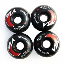 STRIKQuickly-Lot de 4 roues de skateboard en polyuréthane, 8 pièces, noir, 52mm x 30mm, 100A, haute densité