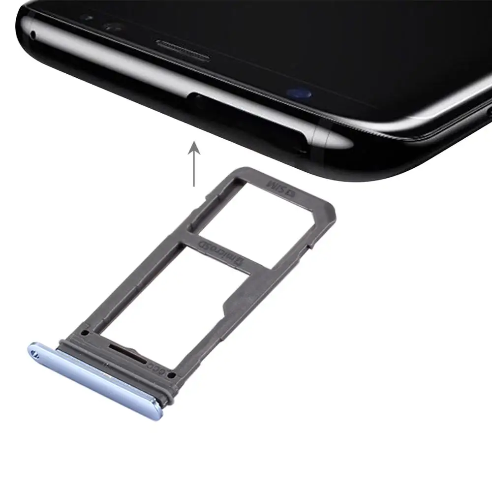 Adaptador de soporte de ranura de enchufe de bandeja de tarjeta SIM, piezas de repuesto para Samsung Galaxy S8, bandeja Micro SD